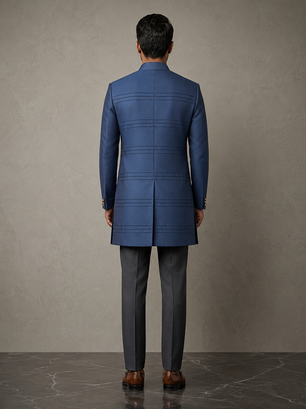 Royal Blue Bandhgala Suit