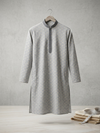 Light Grey Cotton Kurta Set