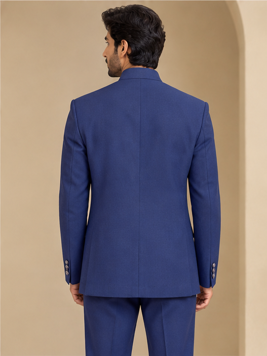 Navy Blue Bandhgala/Jodhpuri Suit Set