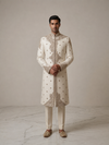 Ivory Embroidered Sherwani Set