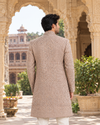 Men's Beige Premium Embroidered Sherwani