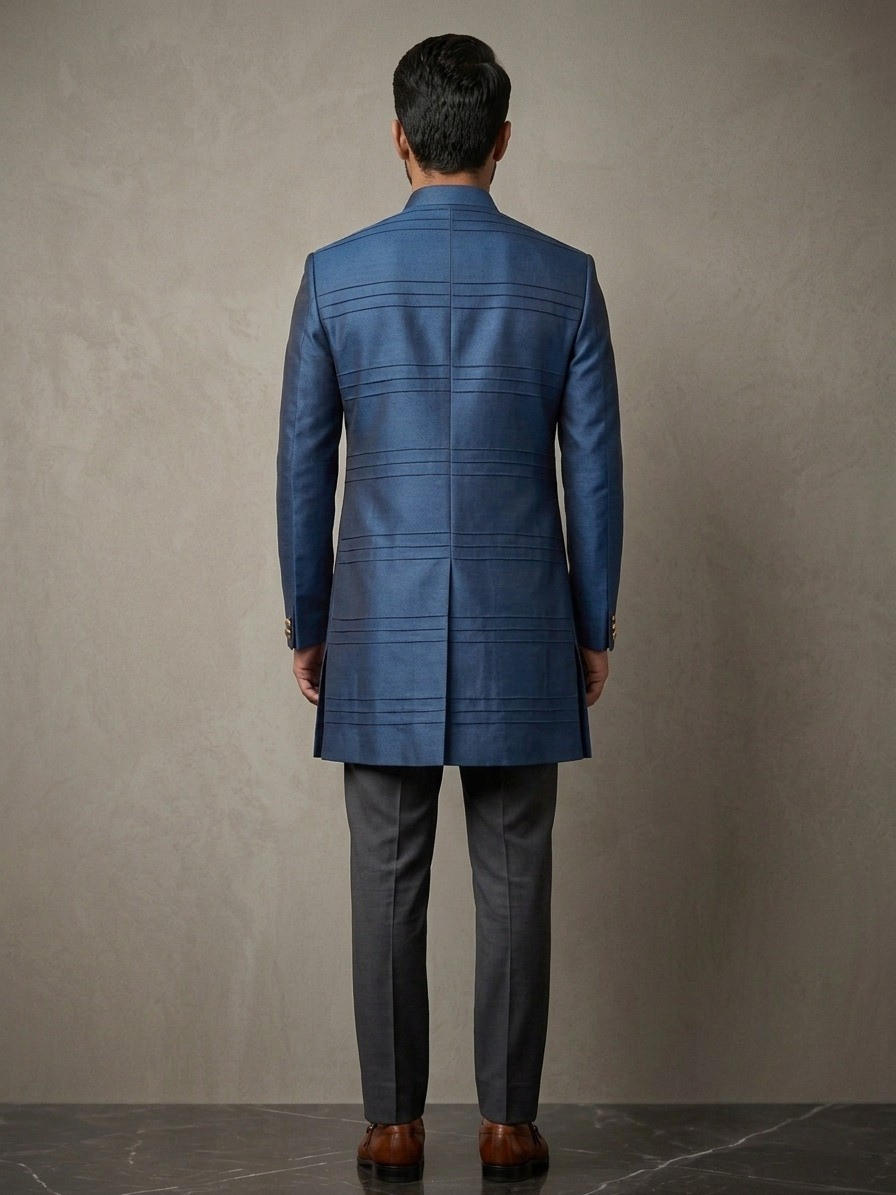 Royal Blue Bandhgala Suit