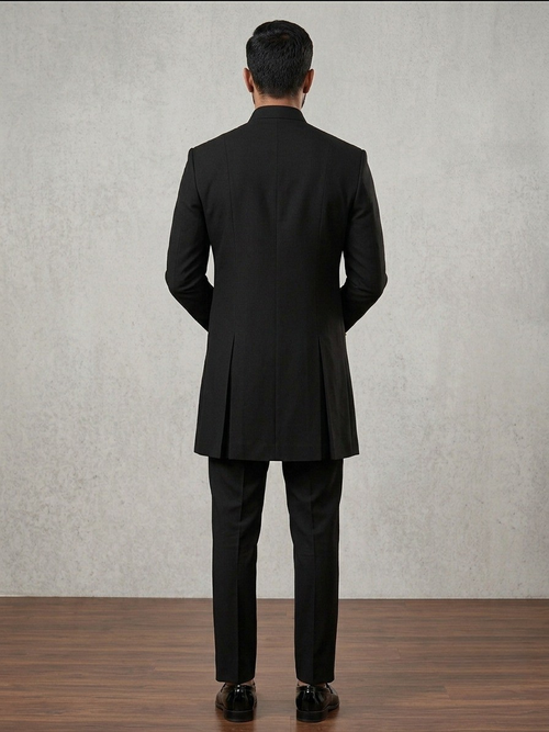 Classic Black Bandhgala Suit