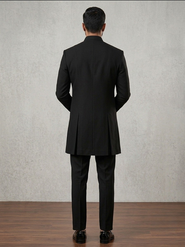 Classic Black Bandhgala Suit