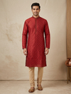 Maroon Embroidered Kurta Set