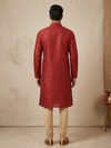 Maroon Embroidered Kurta Set