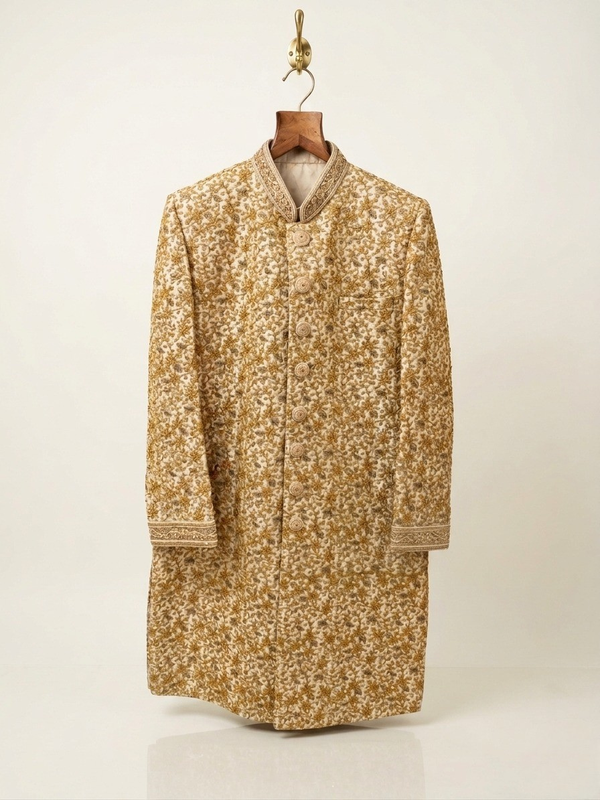 Royal Gold Embroidered Sherwani