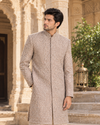 Men's Beige Premium Embroidered Sherwani